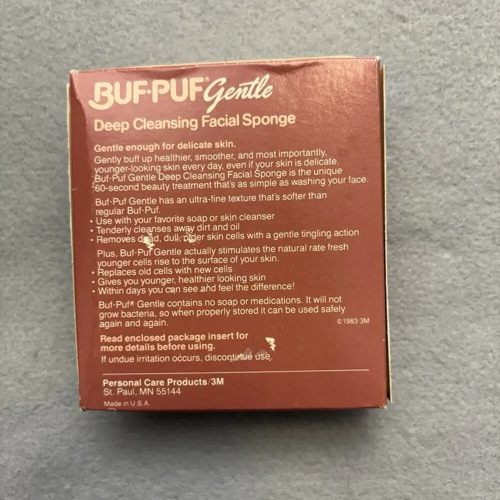 Buf Puf GENTLE Texture Deep Cleansing Facial Sponge 3M Vintage Deadstock NIB